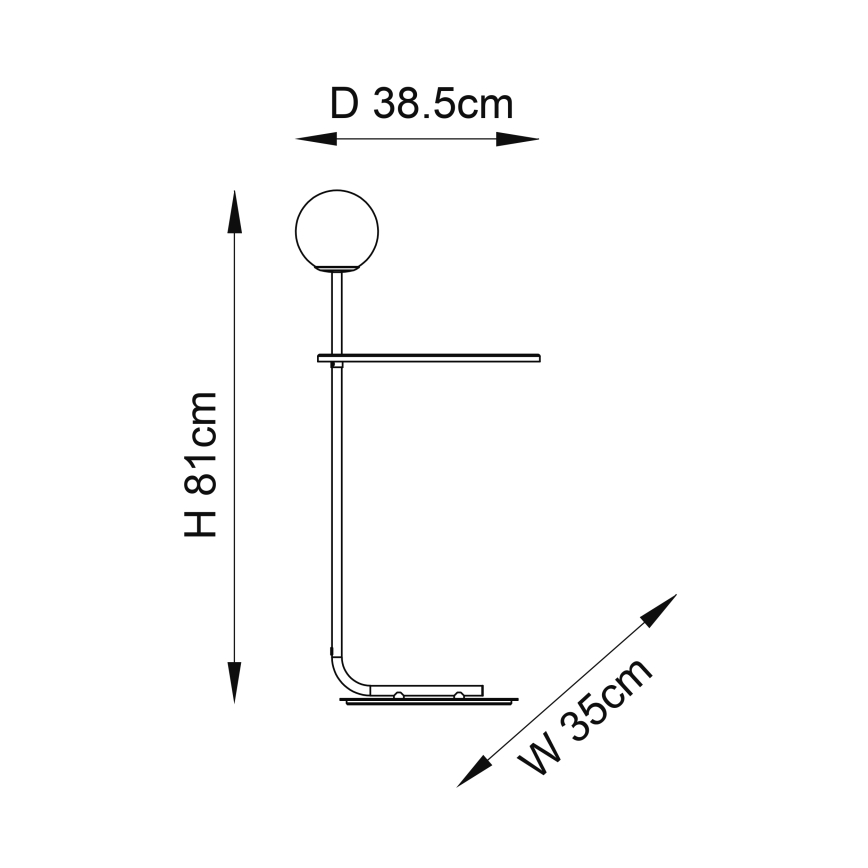 Endon 96713 - Stojací lampa HALO 1xG9/3W/230V černá/bílá