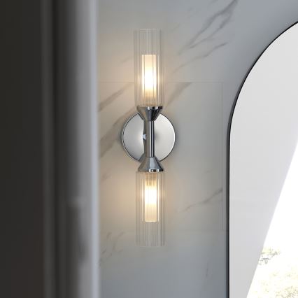 Endon 97172 - Koupelnové nástěnné svítidlo NATORI 2xG9/3W/230V IP44 lesklý chrom