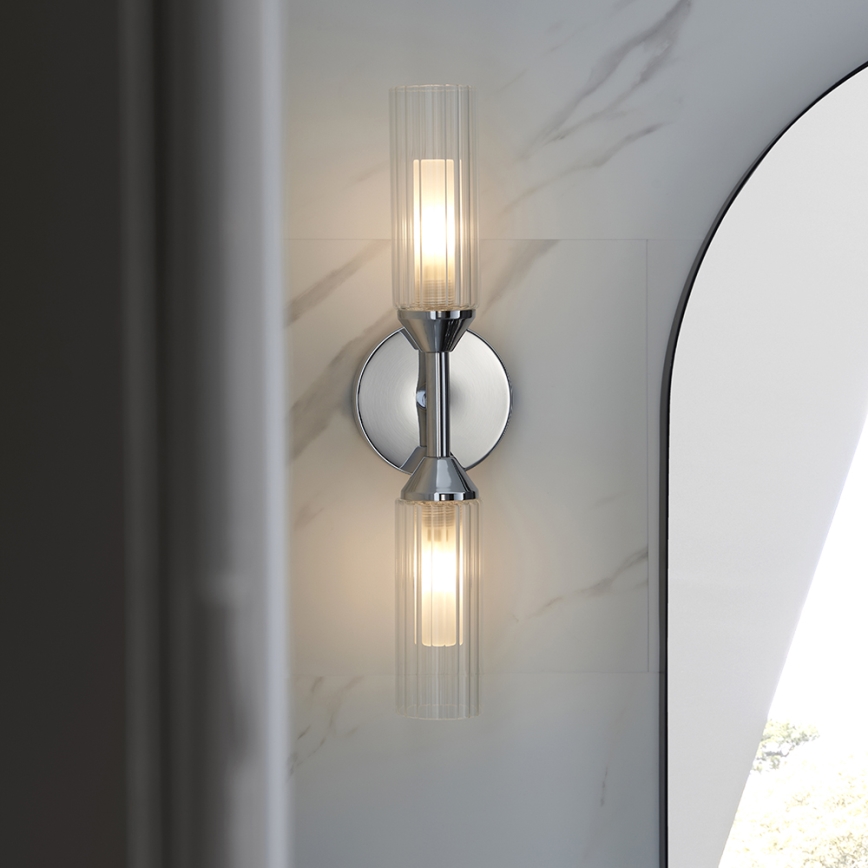 Endon 97172 - Koupelnové nástěnné svítidlo NATORI 2xG9/3W/230V IP44 lesklý chrom