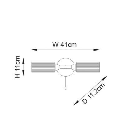 Endon 97172 - Koupelnové nástěnné svítidlo NATORI 2xG9/3W/230V IP44 lesklý chrom