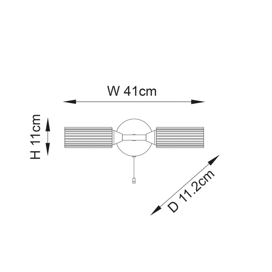 Endon 97172 - Koupelnové nástěnné svítidlo NATORI 2xG9/3W/230V IP44 lesklý chrom
