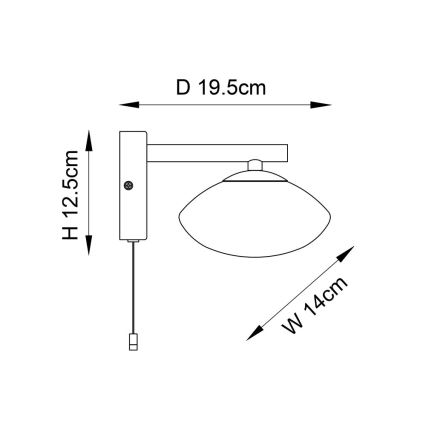 Endon 97181 - Koupelnové nástěnné svítidlo MOBIAS 1xG9/3W/230V IP44 lesklý chrom