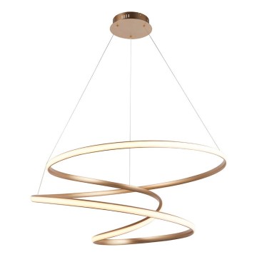 Endon 97639 - LED Stmívatelný lustr na lanku TWIRL LED/88W/230V 3000K zlatá