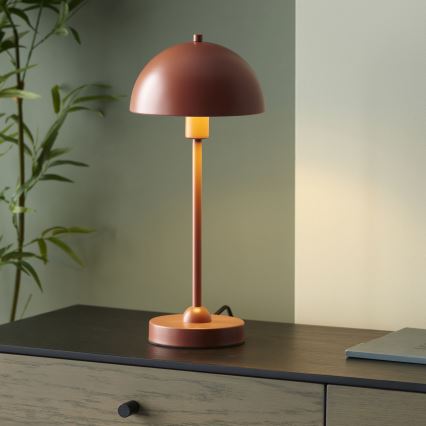 Endon 98496 - Stolní lampa SAROMA 1xE14/7W/230V cihlová