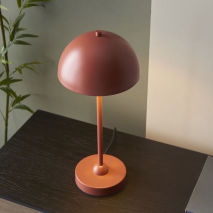 Endon 98496 - Stolní lampa SAROMA 1xE14/7W/230V cihlová