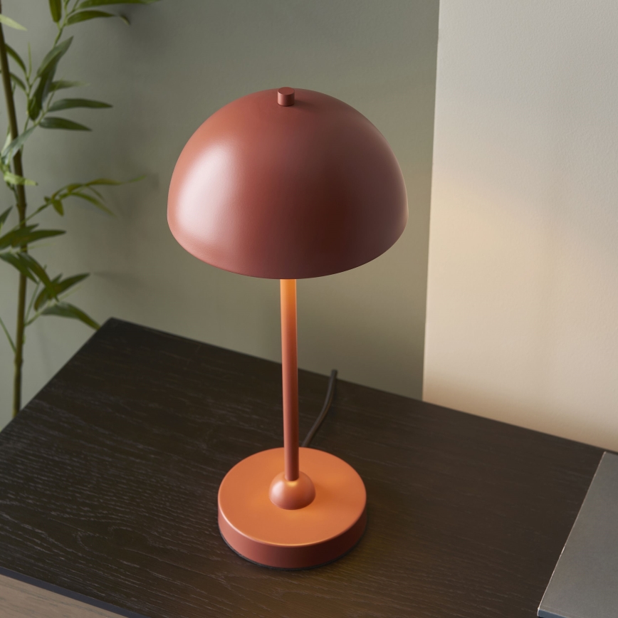 Endon 98496 - Stolní lampa SAROMA 1xE14/7W/230V cihlová