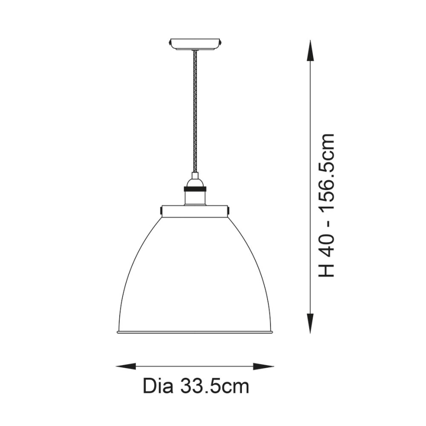 Endon 98744 - Lustr na lanku FRANKLIN 1xE27/10W/230V mosaz