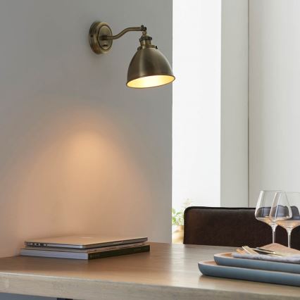 Endon 98746 - Nástěnné bodové svítidlo FRANKLIN 1xE14/7W/230V mosaz