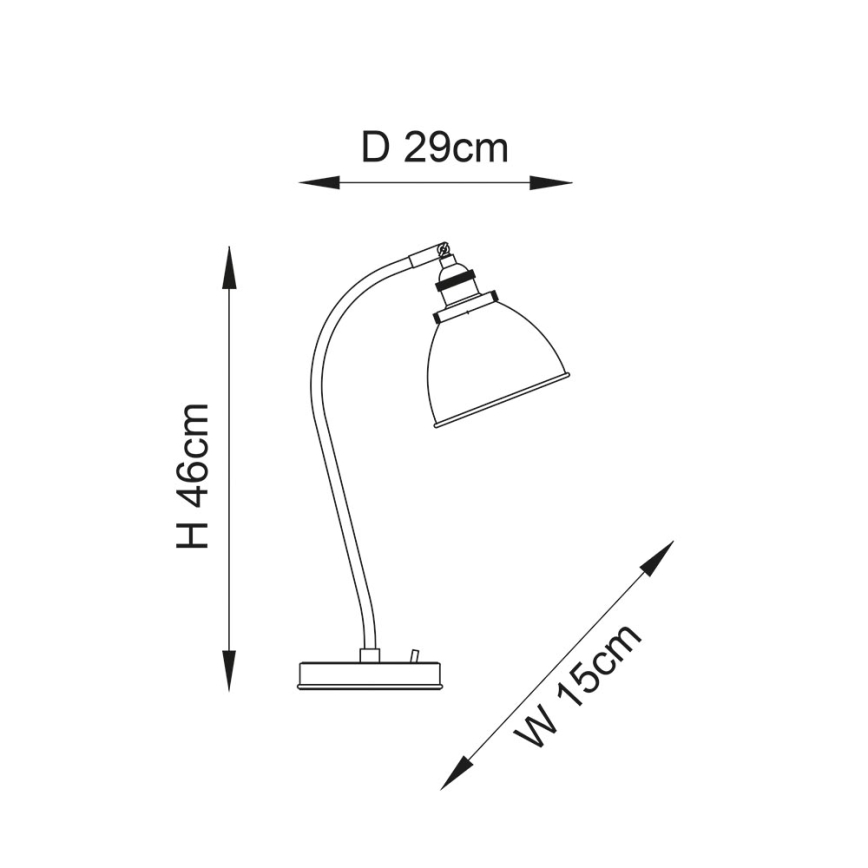 Endon 98752 - Stolní lampa FRANKLIN 1xE14/7W/230V matný chrom/antracit