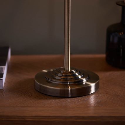 Endon 98932 - Stolní lampa HIGHCLERE 3xE14/18W/230V bílá/mosaz pr. 32 cm