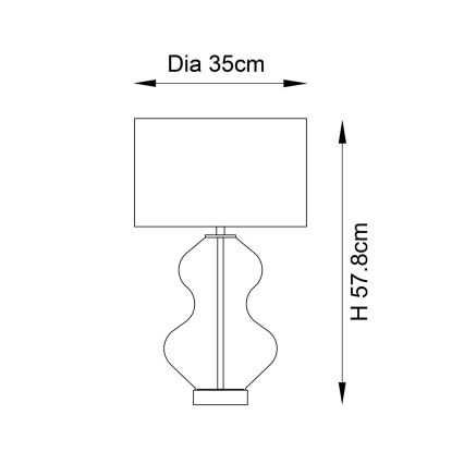 Endon 99110 - Stmívatelná stolní lampa KELDA 1xE27/10W/230V bílá/zlatá