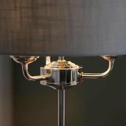 Endon 99149 - Stolní lampa HIGHCLERE 3xE14/18W/230V šedá/lesklý chrom pr. 32 cm