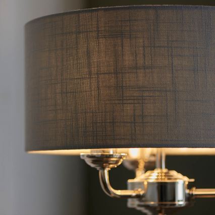 Endon 99149 - Stolní lampa HIGHCLERE 3xE14/18W/230V šedá/lesklý chrom pr. 32 cm