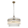 Endon 99166 - Lustr na řetězu MARIETTA 5xE14/7W/230V mosaz/čirá
