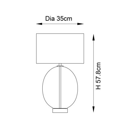 Endon 99292 - Stmívatelná stolní lampa KELDA 1xE27/10W/230V krémová/zlatá