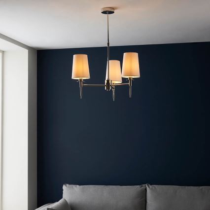 Endon 99455 - Lustr na tyči 3xE14/6W/230V lesklý chrom/bílá