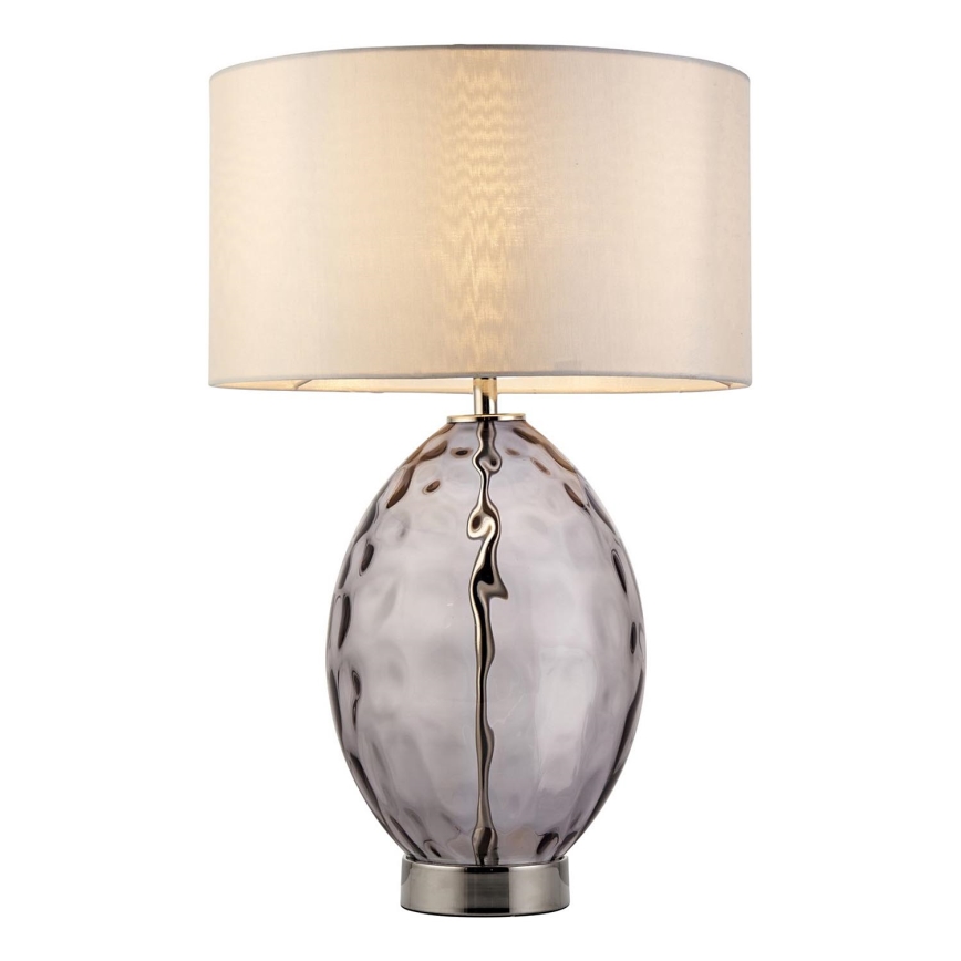 Endon 99581 - Stmívatelná stolní lampa ERIN 1xE27/10W/230V krémová/matný chrom/kouřová černá