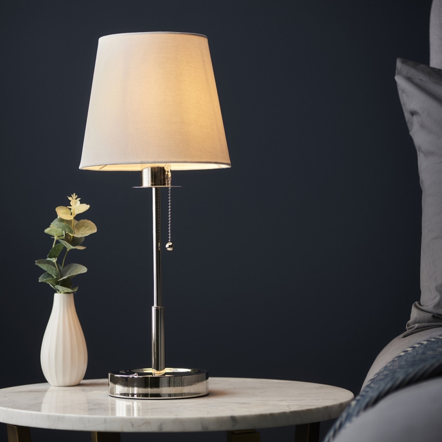 Endon 99596 - Stolní lampa 1xE27/10W/230V bílá/lesklý chrom