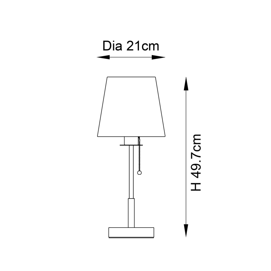 Endon 99596 - Stolní lampa 1xE27/10W/230V bílá/lesklý chrom