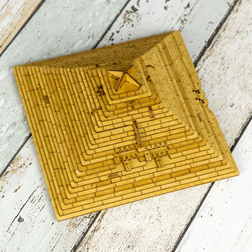 EscapeWelt - 3D dřevěná mechanická skládačka hlavolamu Pyramida