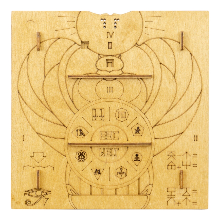 EscapeWelt - 3D dřevěná mechanická skládačka hlavolamu Pyramida