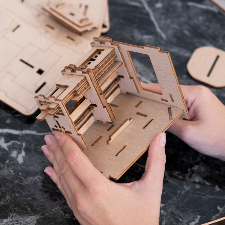 EscapeWelt - 3D dřevěná mechanická skládačka hlavolamu Vesmírná kapsle