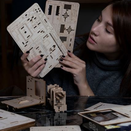 EscapeWelt - 3D dřevěná mechanická skládačka hlavolamu Vesmírná kapsle