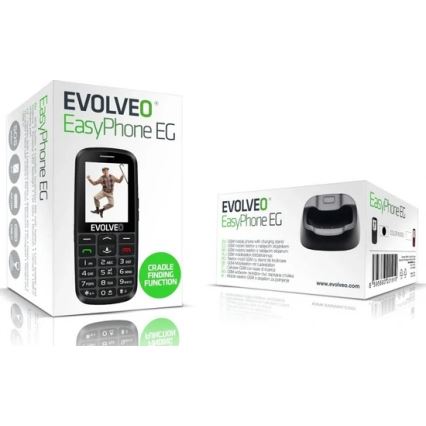 Evolveo - EasyPhone EG, 4G mobilní telefon pro seniory černá