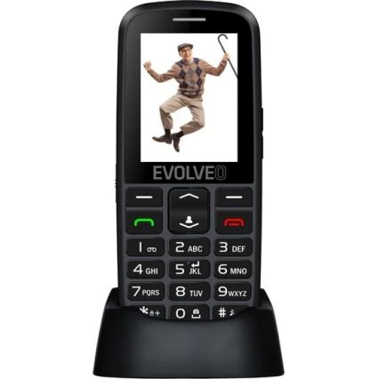 Evolveo - EasyPhone EG, 4G mobilní telefon pro seniory, černý