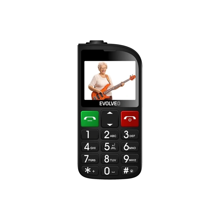 Evolveo - EasyPhone FL, mobilní telefon pro seniory, černá