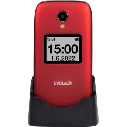Evolveo - EasyPhone FS, vyklápěcí mobilní telefon 2.8, červená