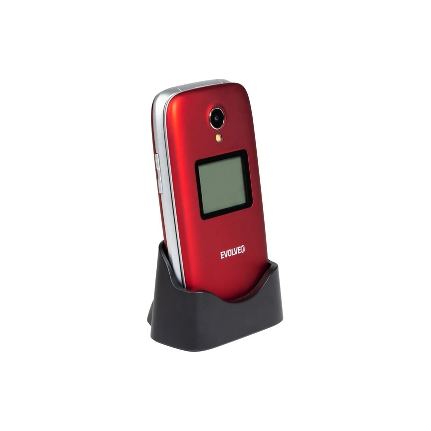 Evolveo - EasyPhone FS, vyklápěcí mobilní telefon 2.8, červená