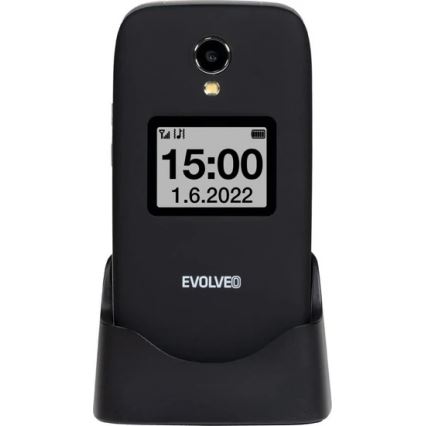 Evolveo - EasyPhone FS vyklápěcí mobilní telefon pro seniory 2.8 černá