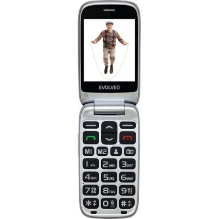 Evolveo - EasyPhone FS vyklápěcí mobilní telefon pro seniory 2.8 černá