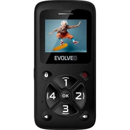 Evolveo - EasyPhone ID, mobilní telefon pro seniory černá