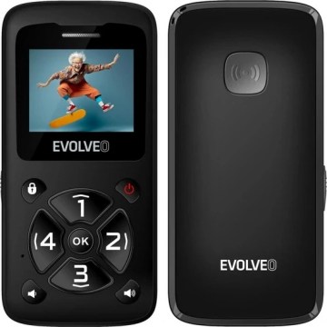 Evolveo - EasyPhone ID, mobilní telefon pro seniory, černý