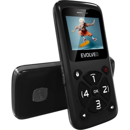 Evolveo - EasyPhone ID, mobilní telefon pro seniory, černý