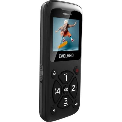 Evolveo - EasyPhone ID, mobilní telefon pro seniory, černý