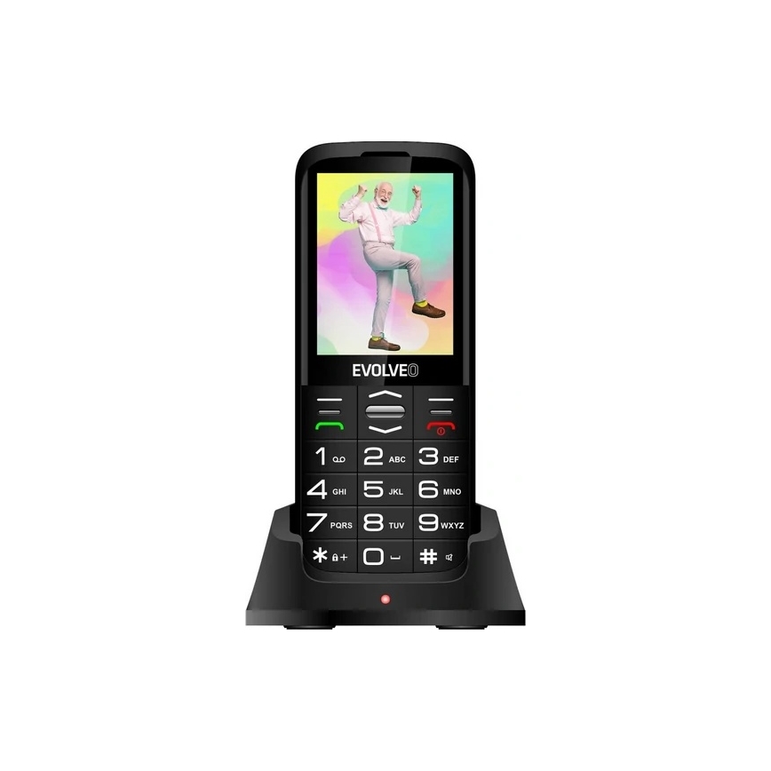Evolveo - EasyPhone XO, mobilní telefon pro seniory, černá