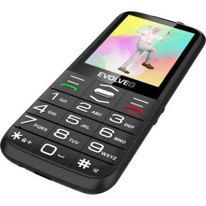 Evolveo - EasyPhone XO, mobilní telefon pro seniory, černá