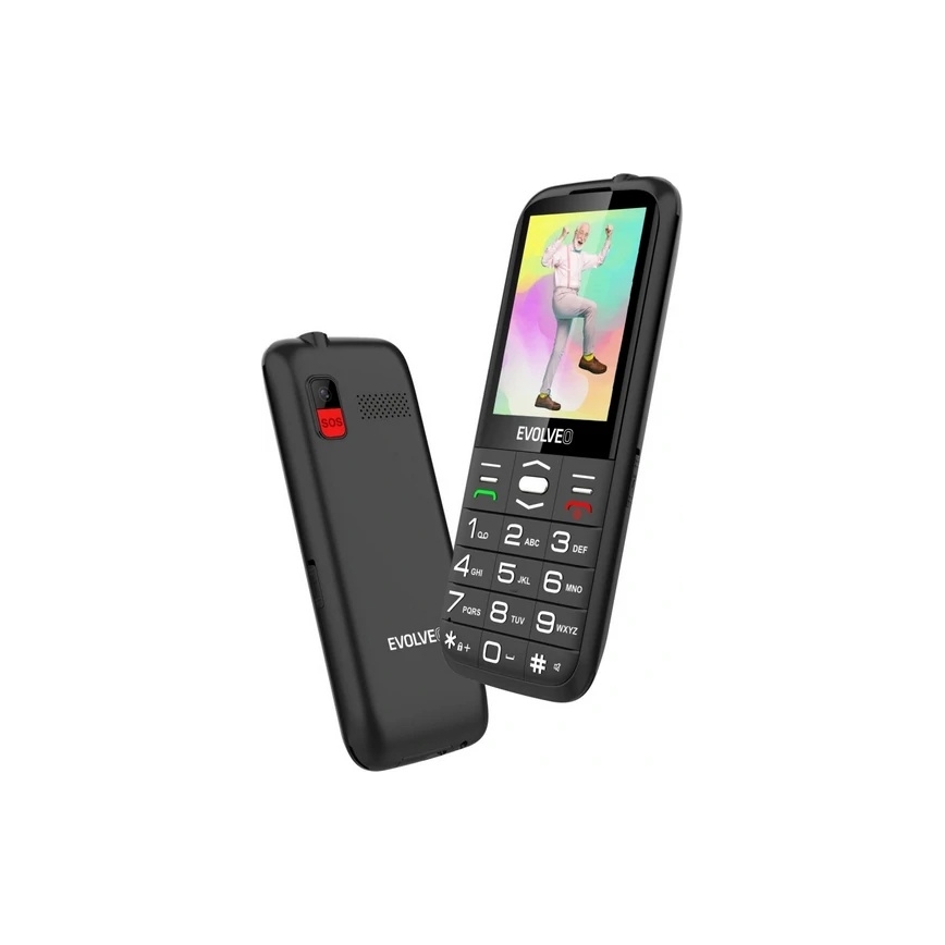 Evolveo - EasyPhone XO, mobilní telefon pro seniory, černá