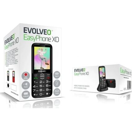 Evolveo - EasyPhone XO, mobilní telefon pro seniory, černá