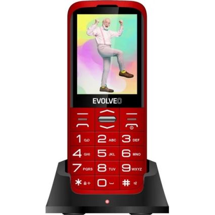 Evolveo - EasyPhone XO, mobilní telefon pro seniory, červený
