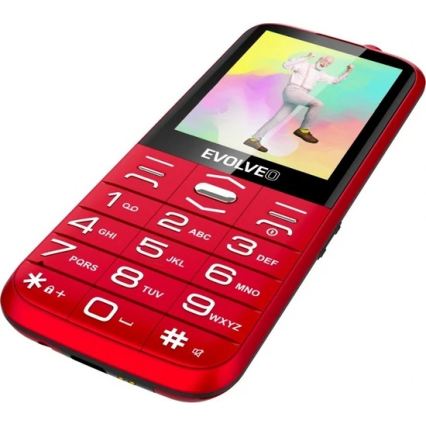 Evolveo - EasyPhone XO, mobilní telefon pro seniory, červený