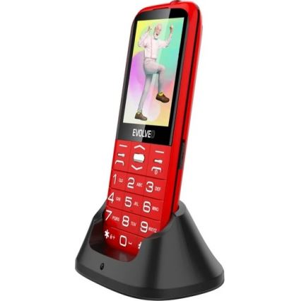 Evolveo - EasyPhone XO, mobilní telefon pro seniory, červený