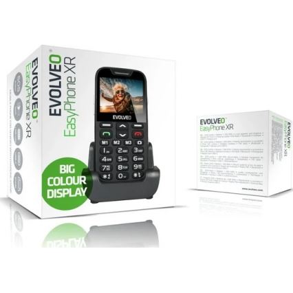 Evolveo - EasyPhone XR, 4G mobilní telefon pro seniory, černá