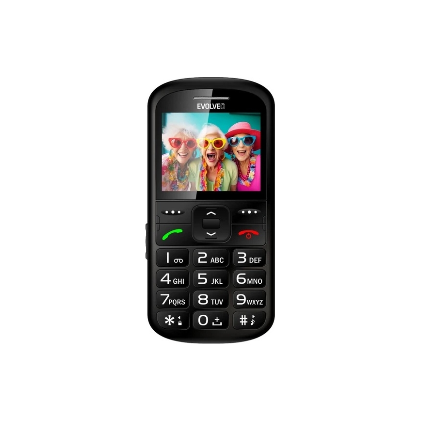 Evolveo - EasyPhone XS, mobilní telefon pro seniory, černá
