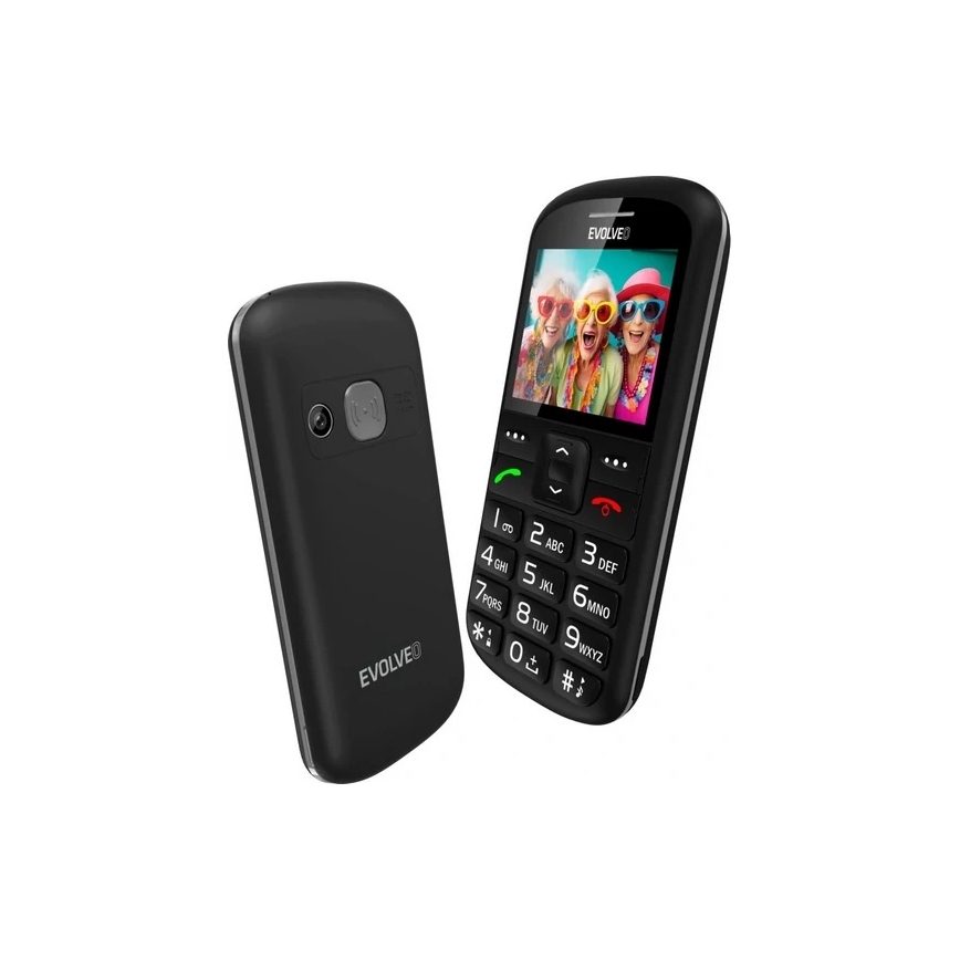 Evolveo - EasyPhone XS, mobilní telefon pro seniory, černá