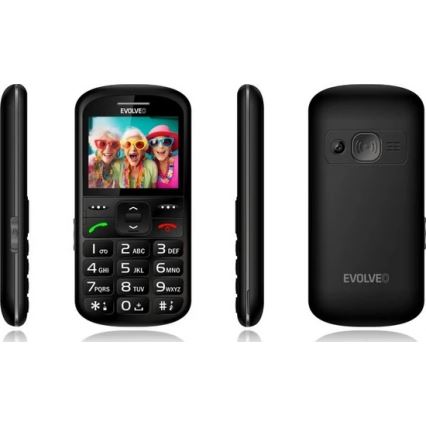 Evolveo - EasyPhone XS, mobilní telefon pro seniory, černá
