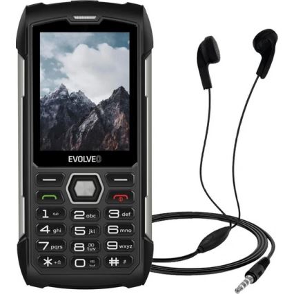 Evolveo - StrongPhone H1, vodotěsný Dual SIM telefon černá/stříbrná